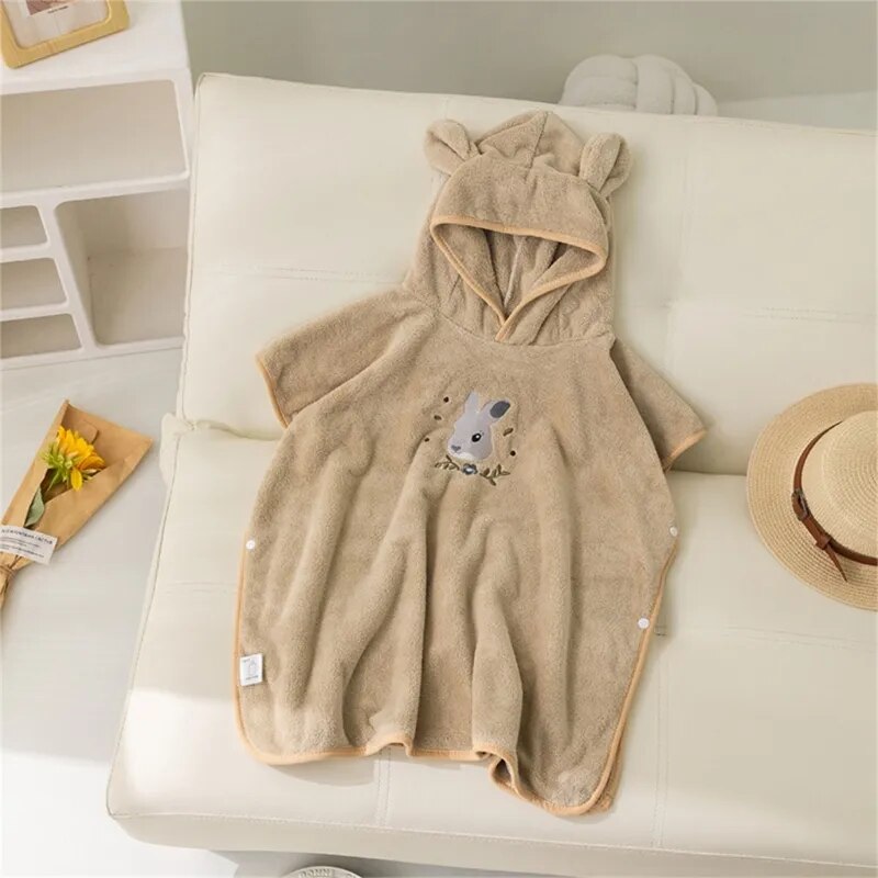 Coral Velvet Hooded Towel - Just Kidding Store