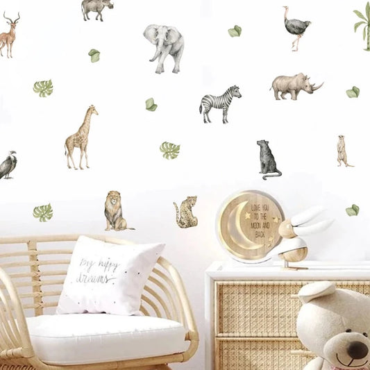 Wild Africa Nursery Children Wall Decals - Just Kidding Store