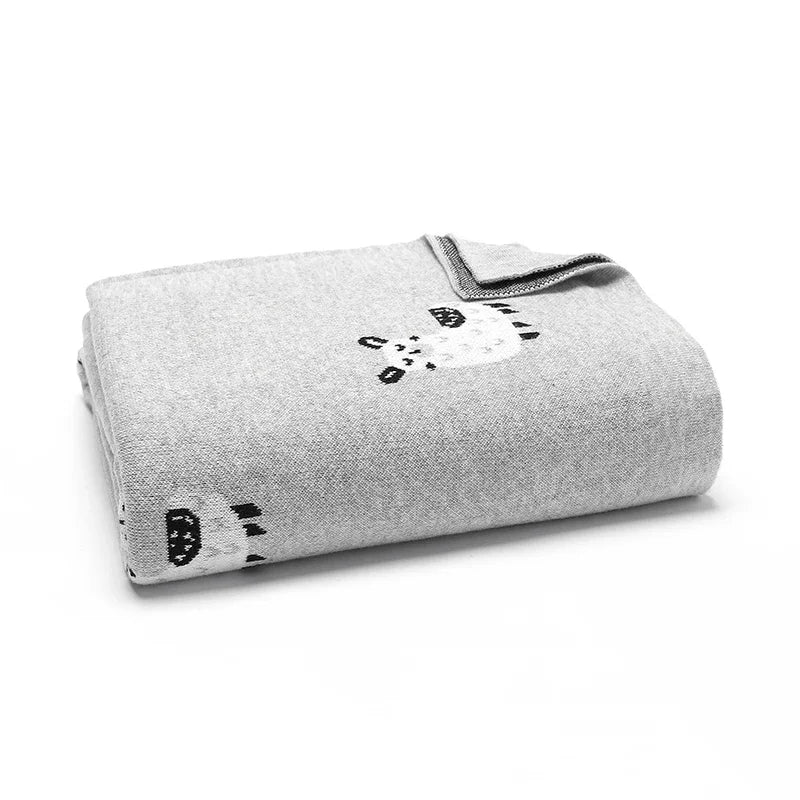 Baby Alpaca Cotton Knitted Blanket - Just Kidding Store