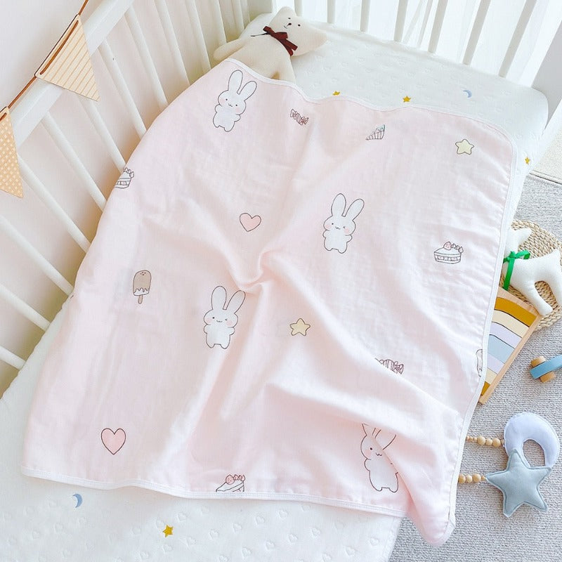 4 Layers Muslin Baby Nursery Blanket - Just Kidding Store