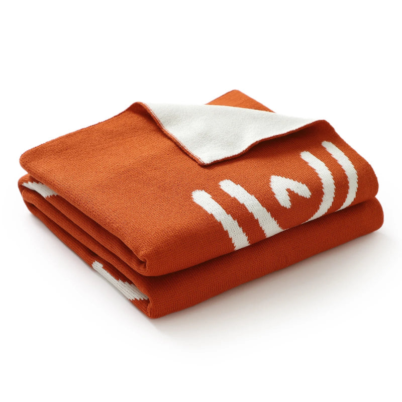 Rainbow Heart Knit Blanket - Just Kidding Store