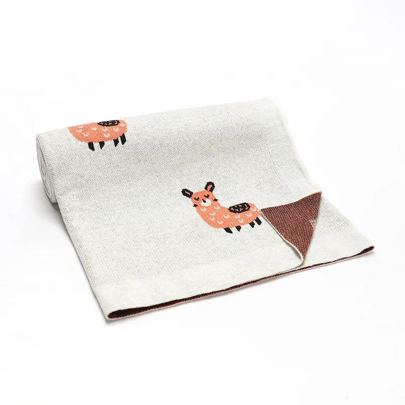 Baby Alpaca Cotton Knitted Blanket - Just Kidding Store