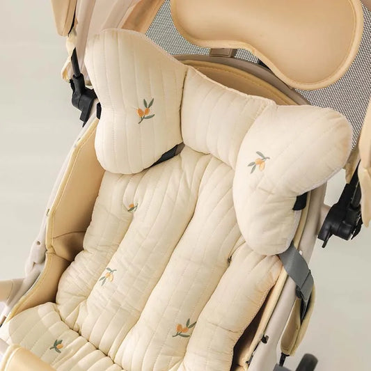 Embroidered Stroller Liner - Thicken Pram Pad - Just Kidding Store