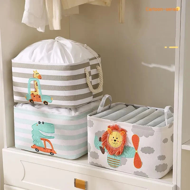 Canvas Storage Basket - Toys Organizer - Just Kidding Store