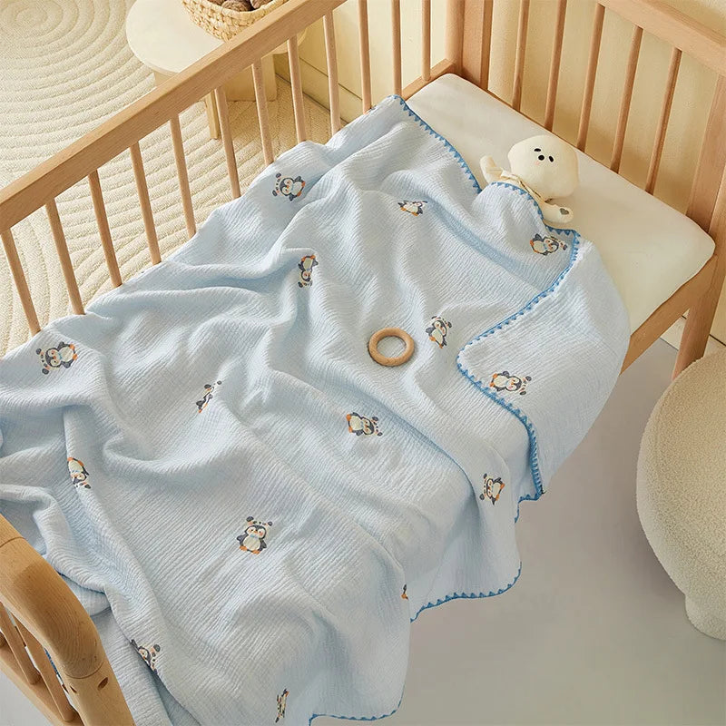 4 Layers Muslin Baby Nursery Blanket - Just Kidding Store