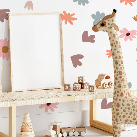 Retro Floral Wall Stickers - Just Kidding Store