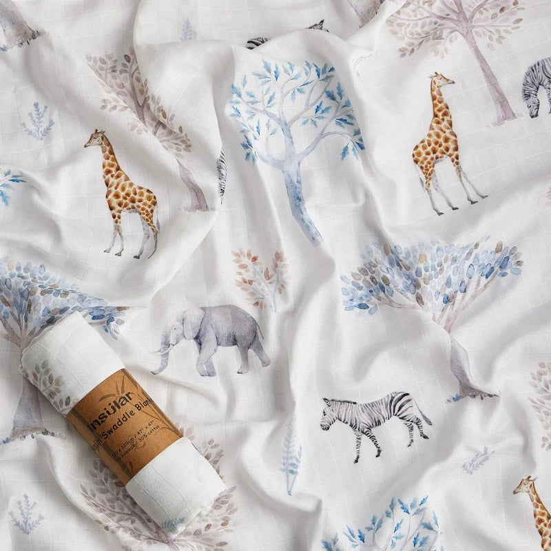 Bamboo Cotton Baby Muslin Swaddle Blanket - Just Kidding Store