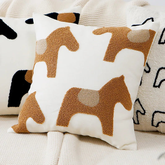 Pony Embroidered Cushion Covers - Just Kidding Store