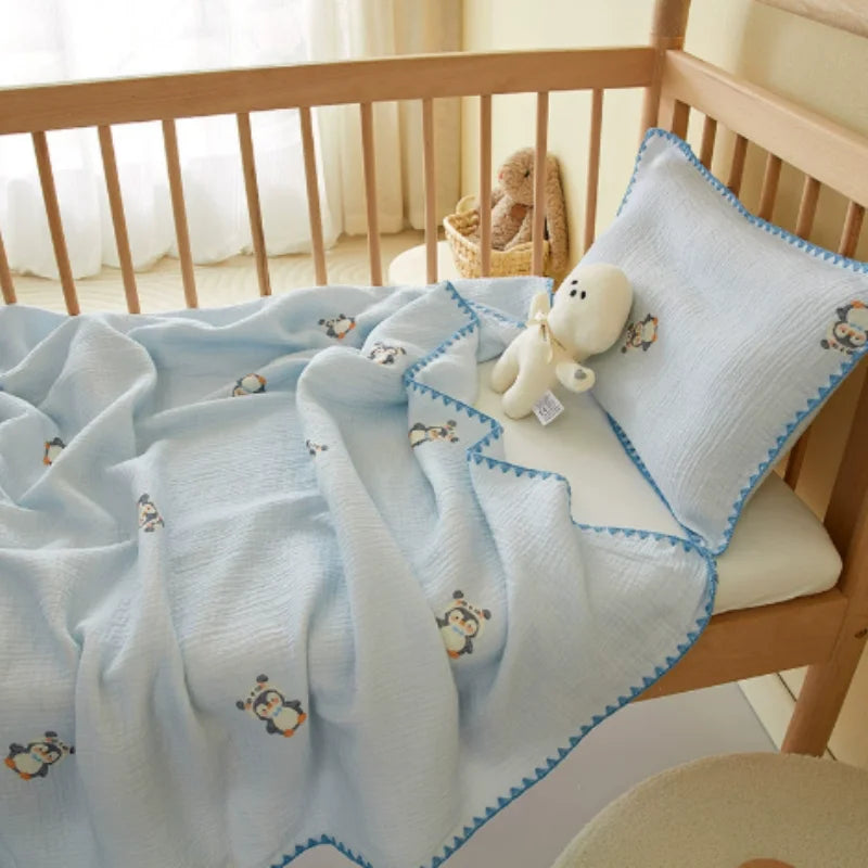 4 Layers Muslin Baby Nursery Blanket - Just Kidding Store