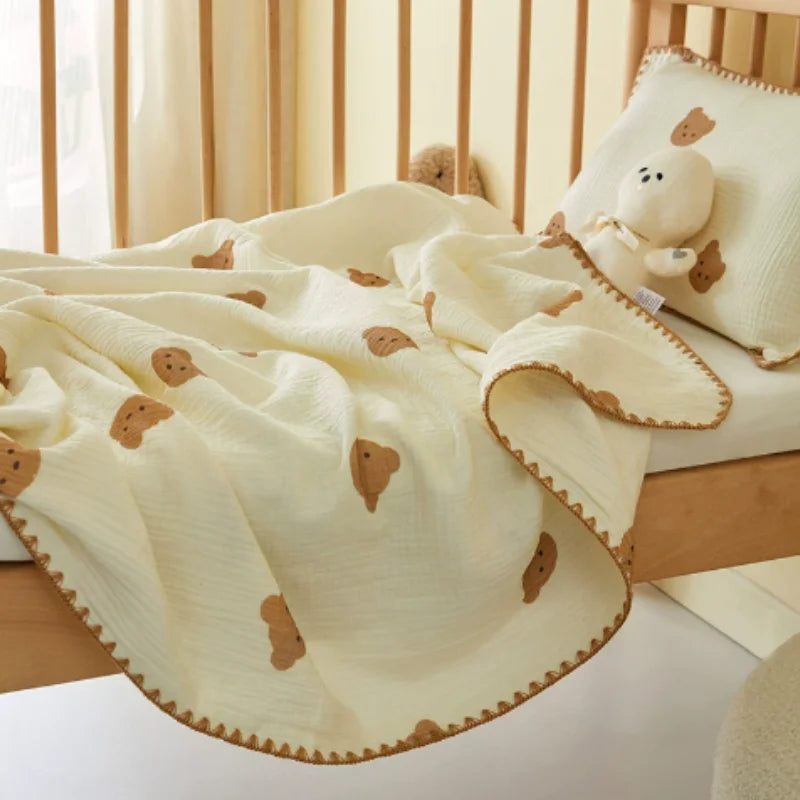 4 Layers Muslin Baby Nursery Blanket - Just Kidding Store