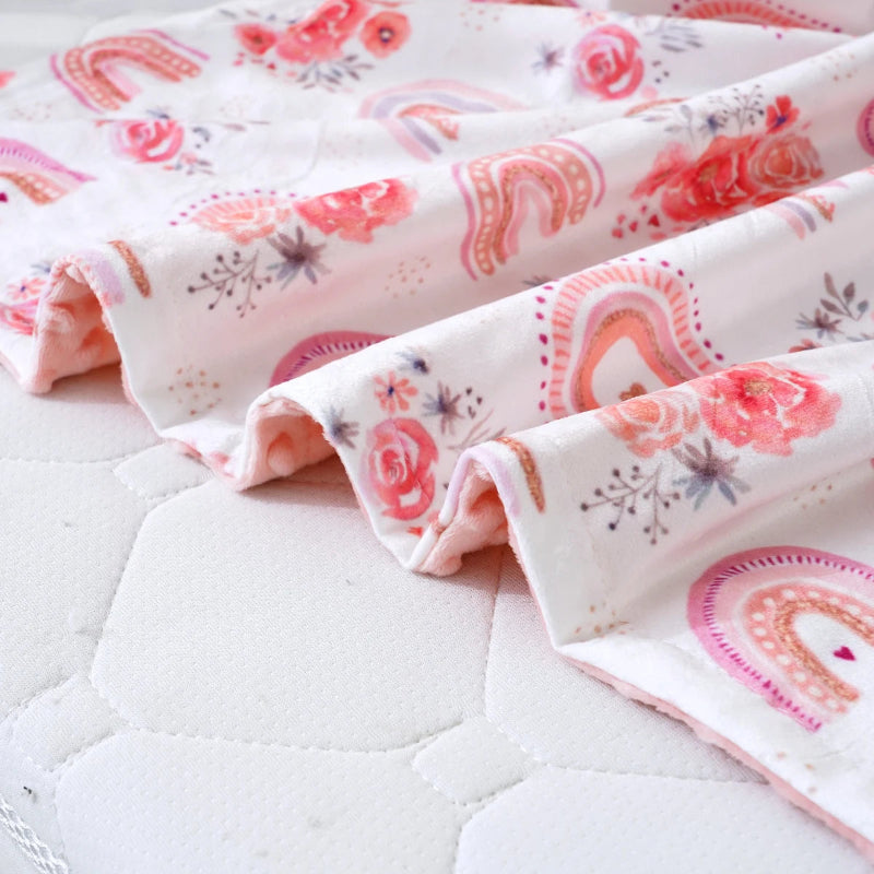 Minky Double Sided Baby Nursery Blanket - Just Kidding Store