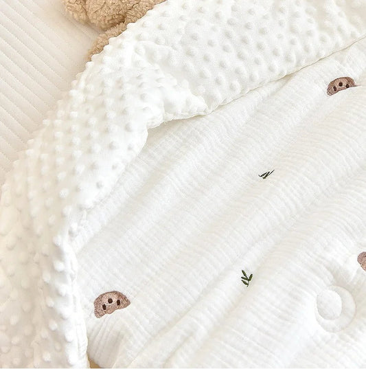 Embroidered Winter Cotton Bed Cover - Just Kidding Store