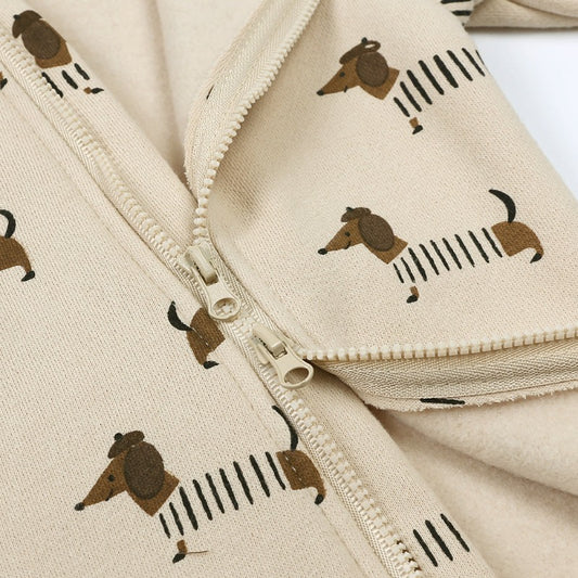 Hooded Fleece Rompers - Zipper Jumpsuit - Just Kidding Store