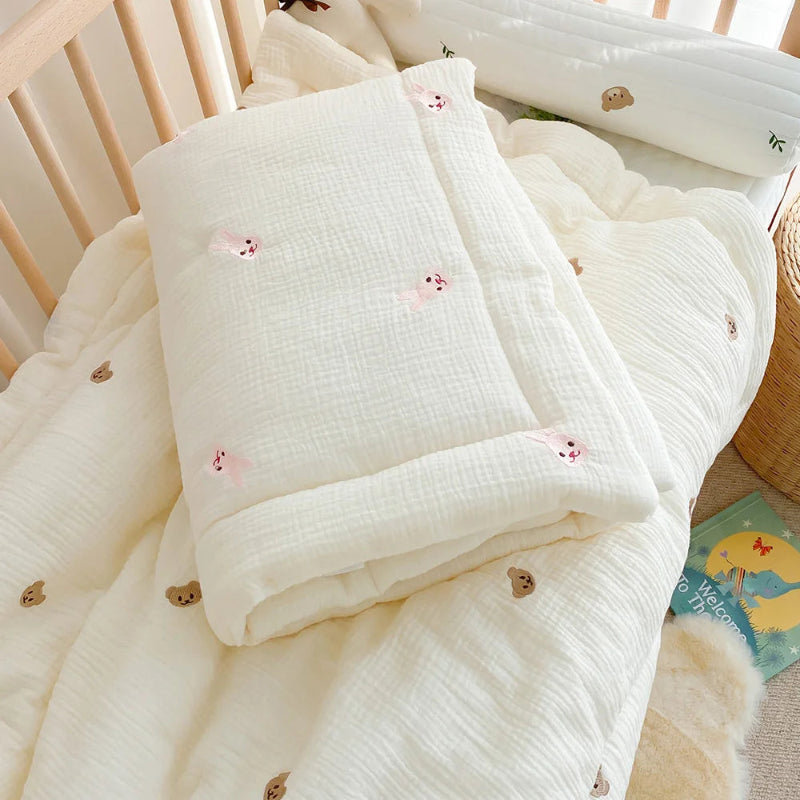 Winter Thick Muslin Cotton Bed Cover - Just Kidding Store