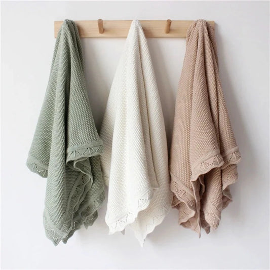 Heirloom Knitted Cotton Baby Children Blanket - Just Kidding Store