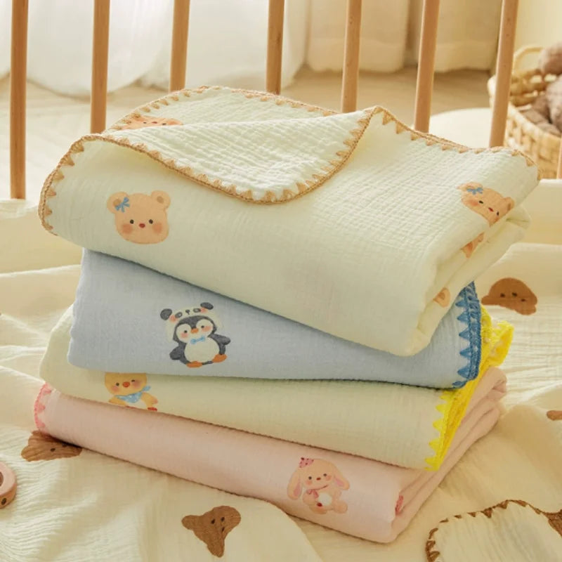 4 Layers Muslin Baby Nursery Blanket - Just Kidding Store