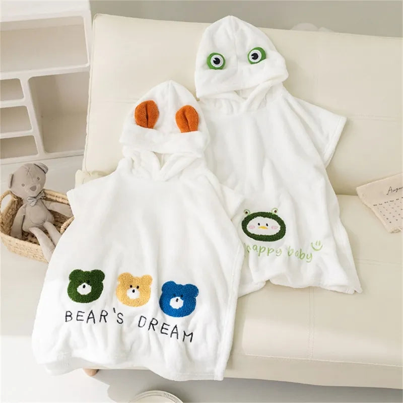 Coral Velvet Hooded Towel - Just Kidding Store