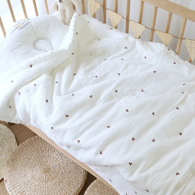 Embroidered Winter Cotton Bed Cover - Just Kidding Store