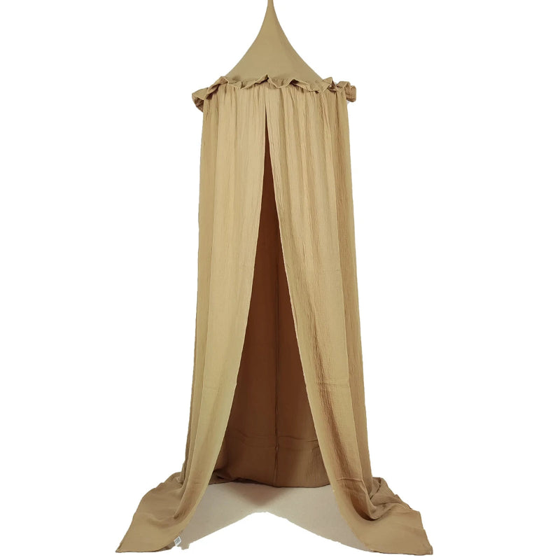 OEKO-Tex Premium Muslin Cotton Canopy With Frills - Just Kidding Store