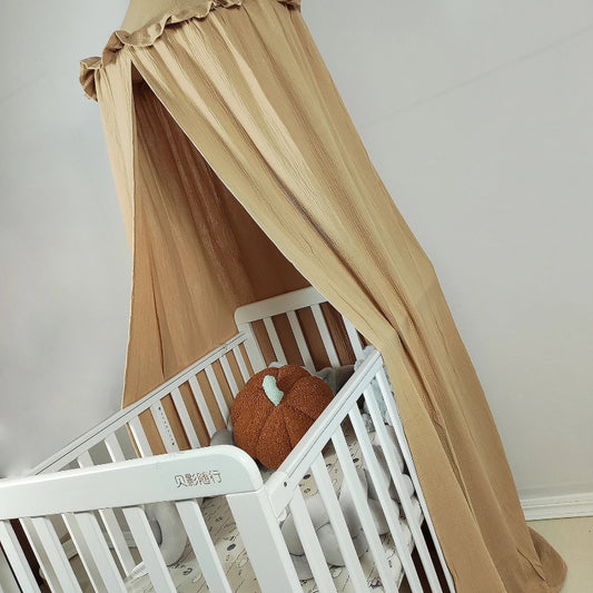 OEKO-Tex Premium Muslin Cotton Canopy With Frills - Just Kidding Store