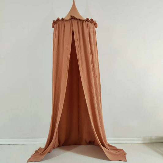 OEKO-Tex Premium Muslin Cotton Canopy With Frills - Just Kidding Store