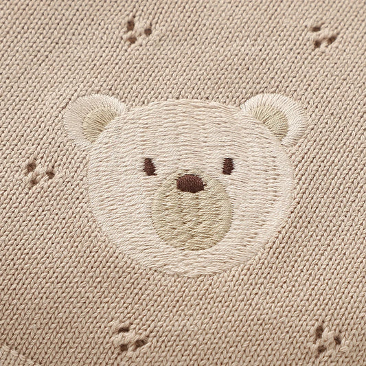 Teddy Dreams Cotton Knit Blanket - Just Kidding Store