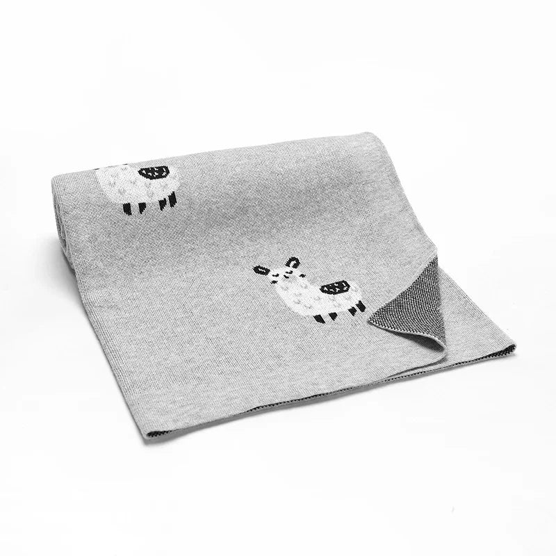 Baby Alpaca Cotton Knitted Blanket - Just Kidding Store