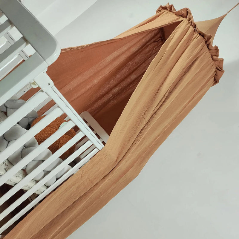OEKO-Tex Premium Muslin Cotton Canopy With Frills - Just Kidding Store
