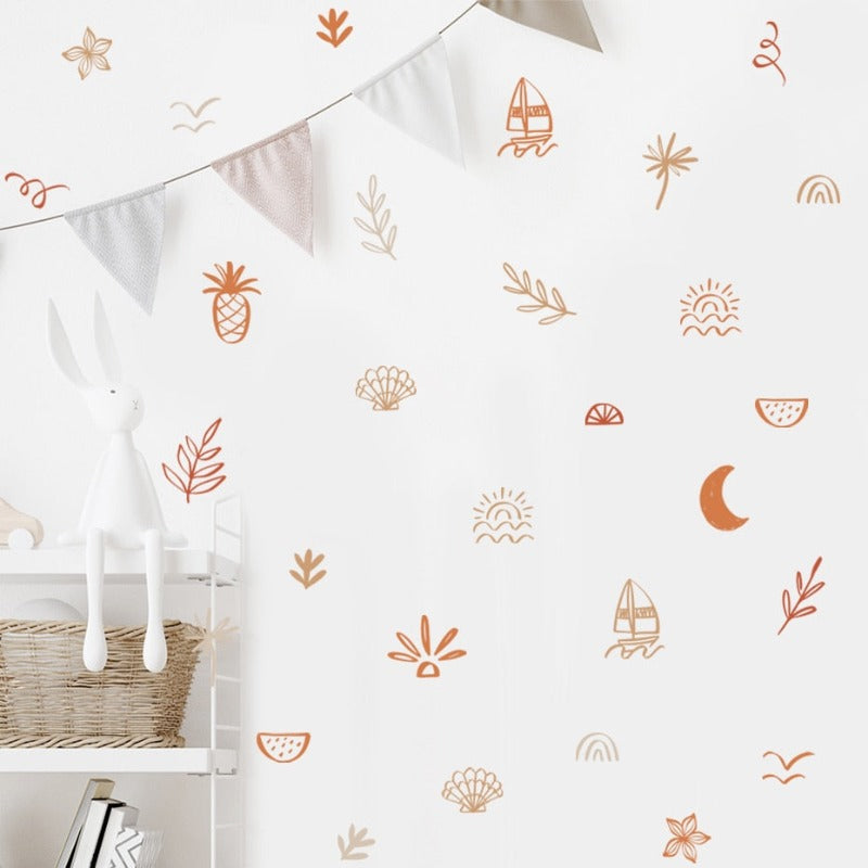 Boho Summer Vibes Wall Decals - Just Kidding Store