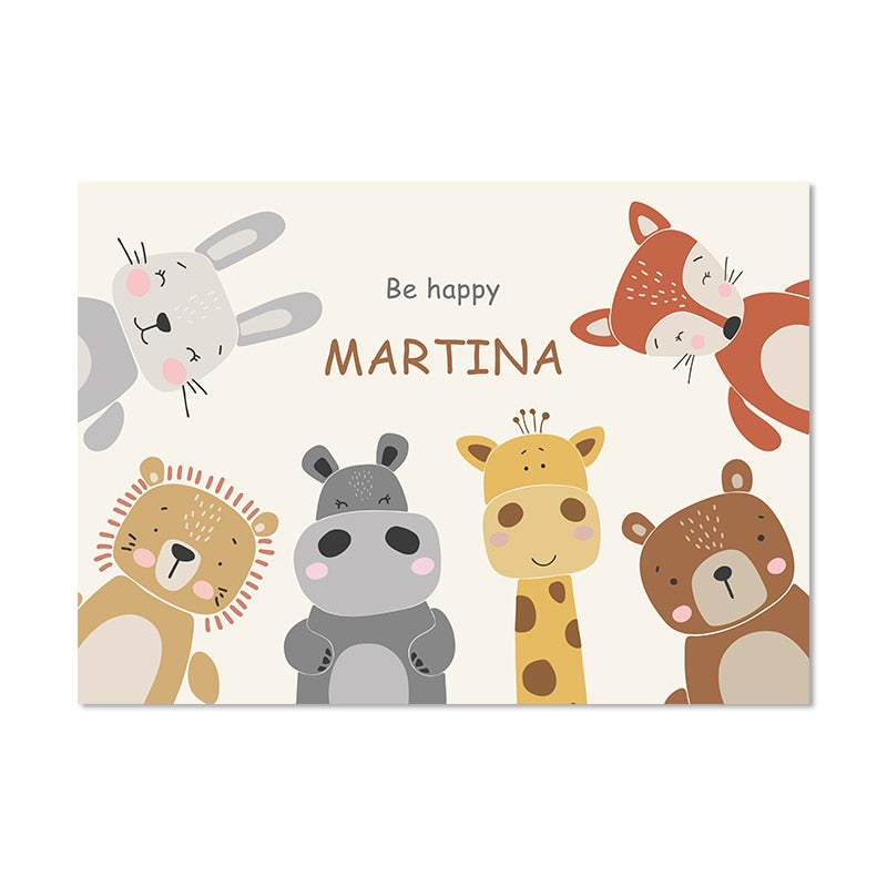 Custom Name Personalised Canvas Poster - Just Kidding Store