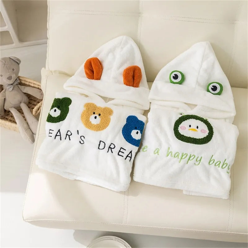 Coral Velvet Hooded Towel - Just Kidding Store
