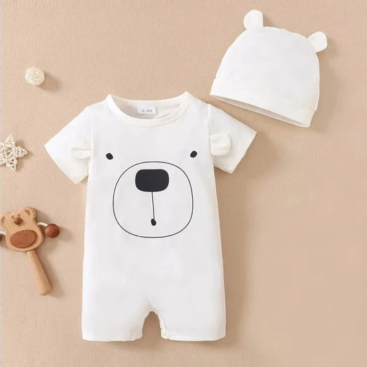 Baby Bear Summer Romper With Hat - Just Kidding Store