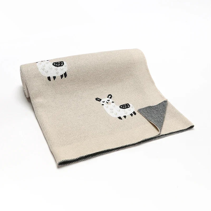 Baby Alpaca Cotton Knitted Blanket - Just Kidding Store