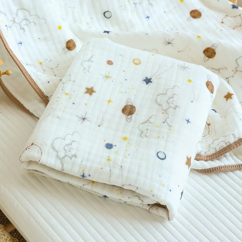Celestial Dreams 6-Layer Bamboo Cotton Muslin Blanket - Just Kidding Store