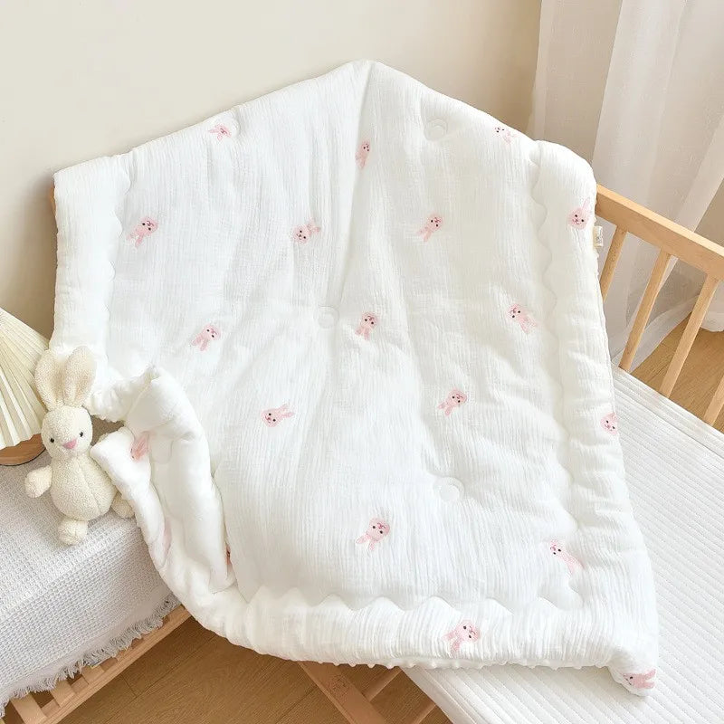 Embroidered Winter Cotton Bed Cover - Just Kidding Store