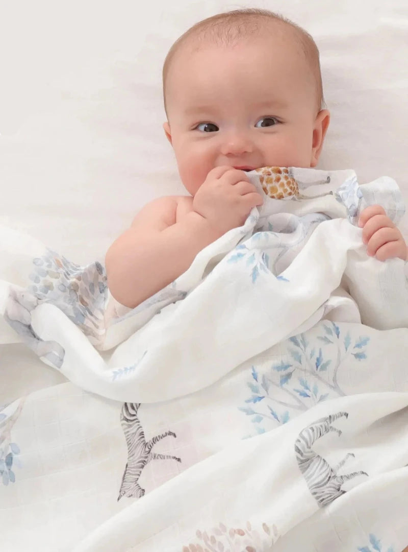 Bamboo Cotton Baby Muslin Swaddle Blanket - Just Kidding Store