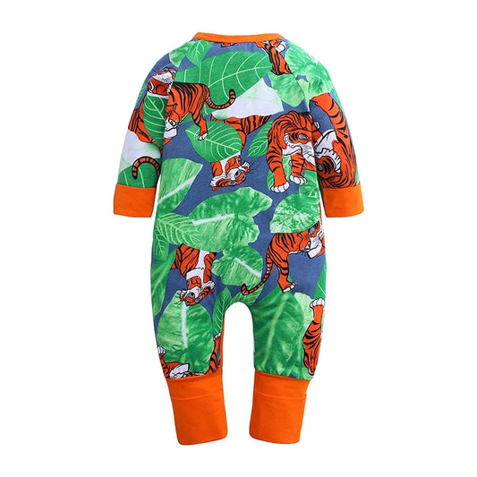 Orange Tiger Baby Infant Romper - Just Kidding Store