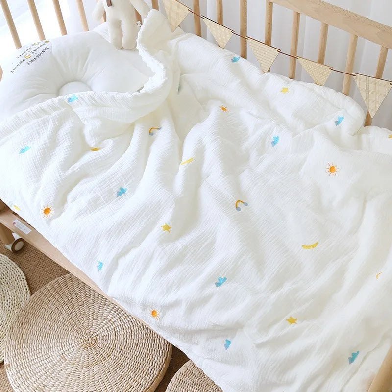 Embroidered Winter Cotton Bed Cover - Just Kidding Store