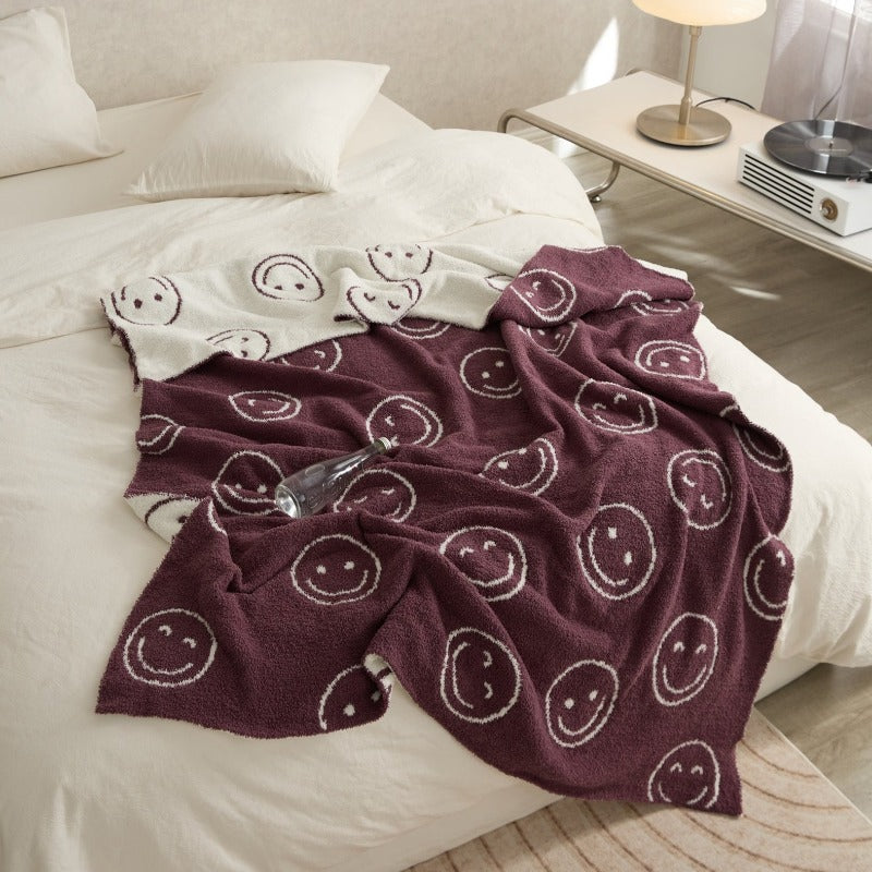 Smiley Face Double Sided Blanket - Just Kidding Store
