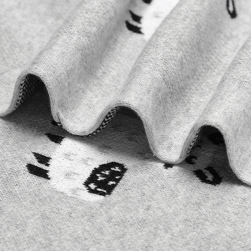 Baby Alpaca Cotton Knitted Blanket - Just Kidding Store