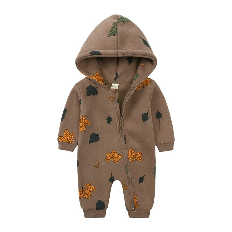 Hooded Fleece Rompers - Zipper Jumpsuit - Just Kidding Store