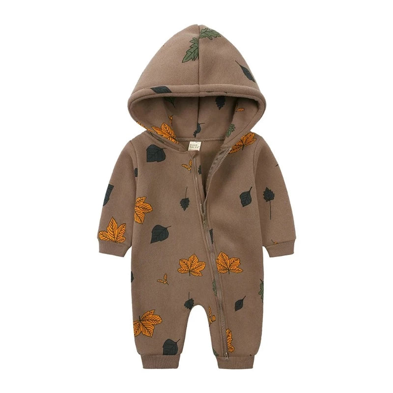 Hooded Fleece Rompers - Zipper Jumpsuit - Just Kidding Store