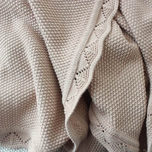 Heirloom Knitted Cotton Baby Children Blanket - Just Kidding Store