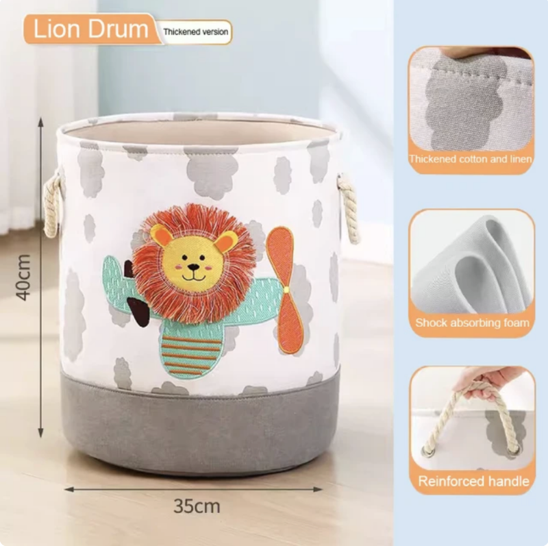 Lion Storage Basket - Toys Organizer - Just Kidding Store