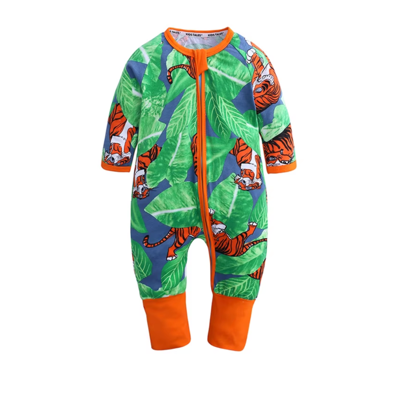 Orange Tiger Romper