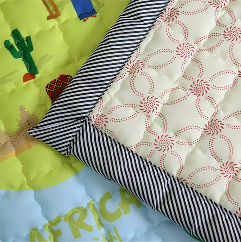 Oversized Play Mat - Quilted Anti Skid Carpet - World Map - Just Kidding Store