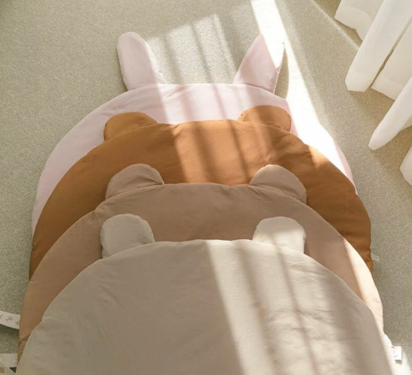 Bear Embroidered Quilted Nursery Children Nap Mat - Just Kidding Store