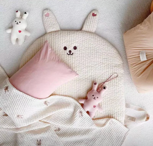 Bear Embroidered Quilted Nursery Children Nap Mat - Just Kidding Store