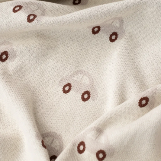 Mini Car Cotton Knit Blanket - Just Kidding Store