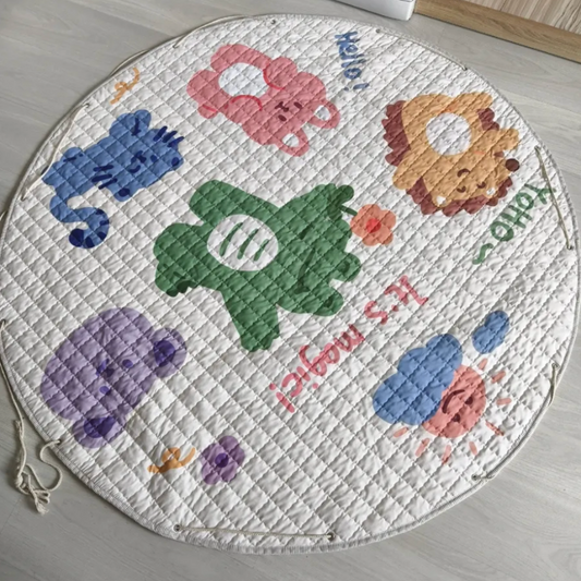 Activity Play Mat - Toy Storage Bag - Cartoon Animals - Just Kidding Store